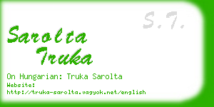 sarolta truka business card